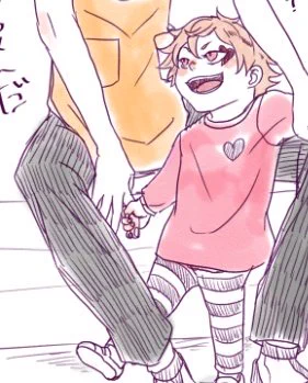 みなさん細かい所まで見てくださりありがとうございます🙇‍♂️💕
特に♥くんが🦁さんの指握ってるが人気で、私自身こんなんめっちゃかわえーやんってなりながら描いたので気づいてもらえて嬉しいです(笑) https://t.co/TKA8nktMsS 
