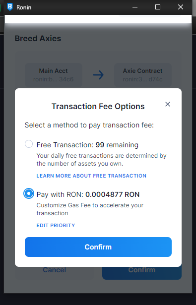 JDHyper's tweet photo. 1/ Looks like RON launch is coming soon with the Ronin browser wallet now showing it. This is the first step in opening up @Ronin_Network for @AxieInfinity 
 
I have one last table to share with estimates for how much RON you will need for transactions https://t.co/oqVTeeFFEh