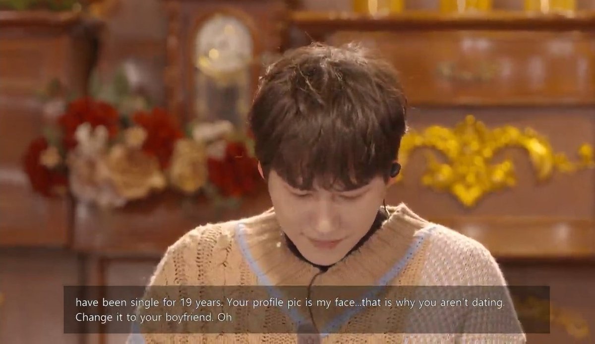 fan: “oppa i need a love advice, i have been single for 19 years”

kyuhyun: “your profile picture is my face that’s why you aren’t dating” 😭😭😭😭
