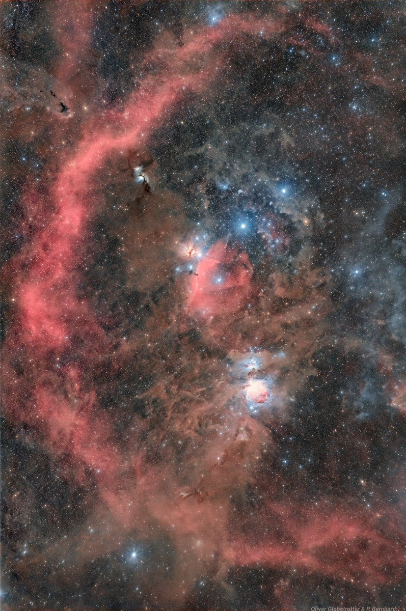 Orion photo and the Barnard loop. samyang 135mm f2. 210 shots of 120 seconds I kept only 100 raw.
Samyang 135mm at f2.8
Canon 6D Iso 1600 Photomax
 Heq5 pro

Copyright:   Oliver Globetrotter &amp; P. Bernhard