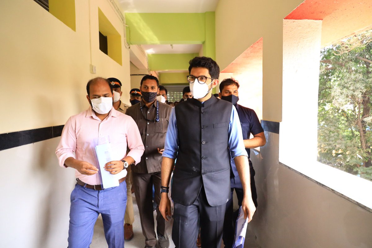 AUThackeray's tweet photo. I also visited @mybmc schools at MG Road, Vile Parle East and LK Vaghaji Municipal School, Matunga Central where we’ve proposed to have IB and IGCSE boards respectively for BMC schools. Both schools will have free education and teach Marathi language as well till 10th grade. https://t.co/QamemBeBdr