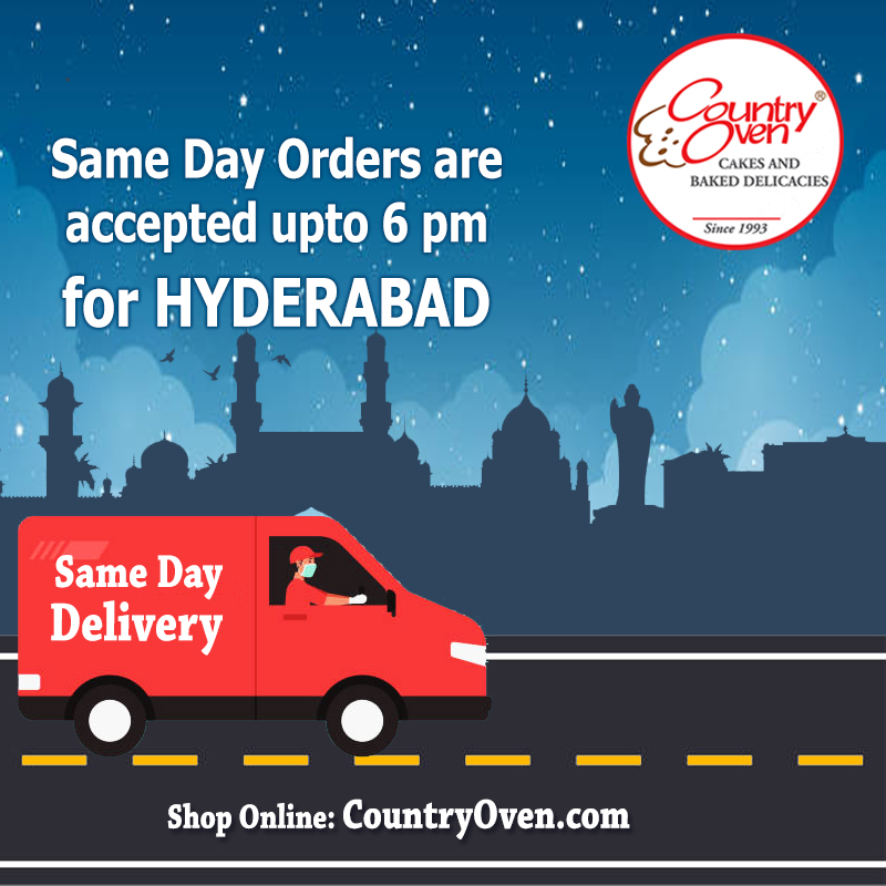 CountryOven93's tweet photo. We are accepting Same Day Orders up to 6pm for 'Hyderabad'. Hurry up Order Now!. 

Coupon Code: SPL15 to avail 15% OFF on Cakes &amp; Flowers *T&amp;C.APPLY.

Visit Online : https://t.co/5Yglcxn25V 

#sameday #samedaydelivery #samedayshipping   #cakes #cakesonlinedelivery #countryoven https://t.co/ULK7Tf4I3c