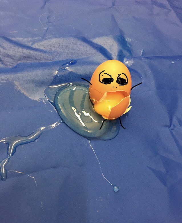 DeriViewPrimary's tweet photo. What REALLY happened to Humpty Dumpty? Did he survive the fall?! #egginvestigation #splatterzone #DosbarthPengwin https://t.co/bQJQtDIn3M