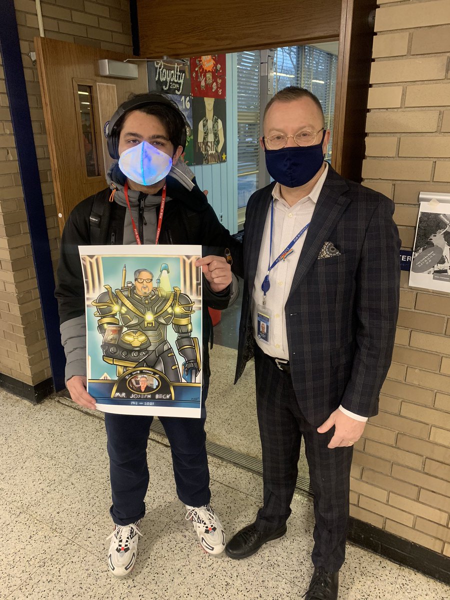 DrMSterg's tweet photo. Remembering Mr. Beck 🙏🏻. Our talented student created a graphic design of our beloved Mr. Beck. @POBJFK @JMurrayPOB https://t.co/a8qSDgSNHC