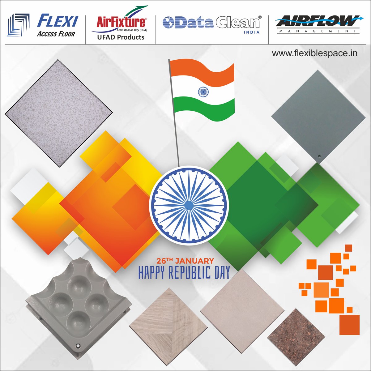 Flexifloor's tweet photo. We would like to wish everyone a very Happy #Republic Day.…
https://t.co/ZRdfgKobhD
#RepublicDay2022  #HappyRepublicDay  #dataclean #airflowmanagement #flexiblespace #raisedflooring #accessflooring #datainfrastructure #UFAD #falsefloor #datacenter #airflowmanagement #falsefloor https://t.co/092815TwxF