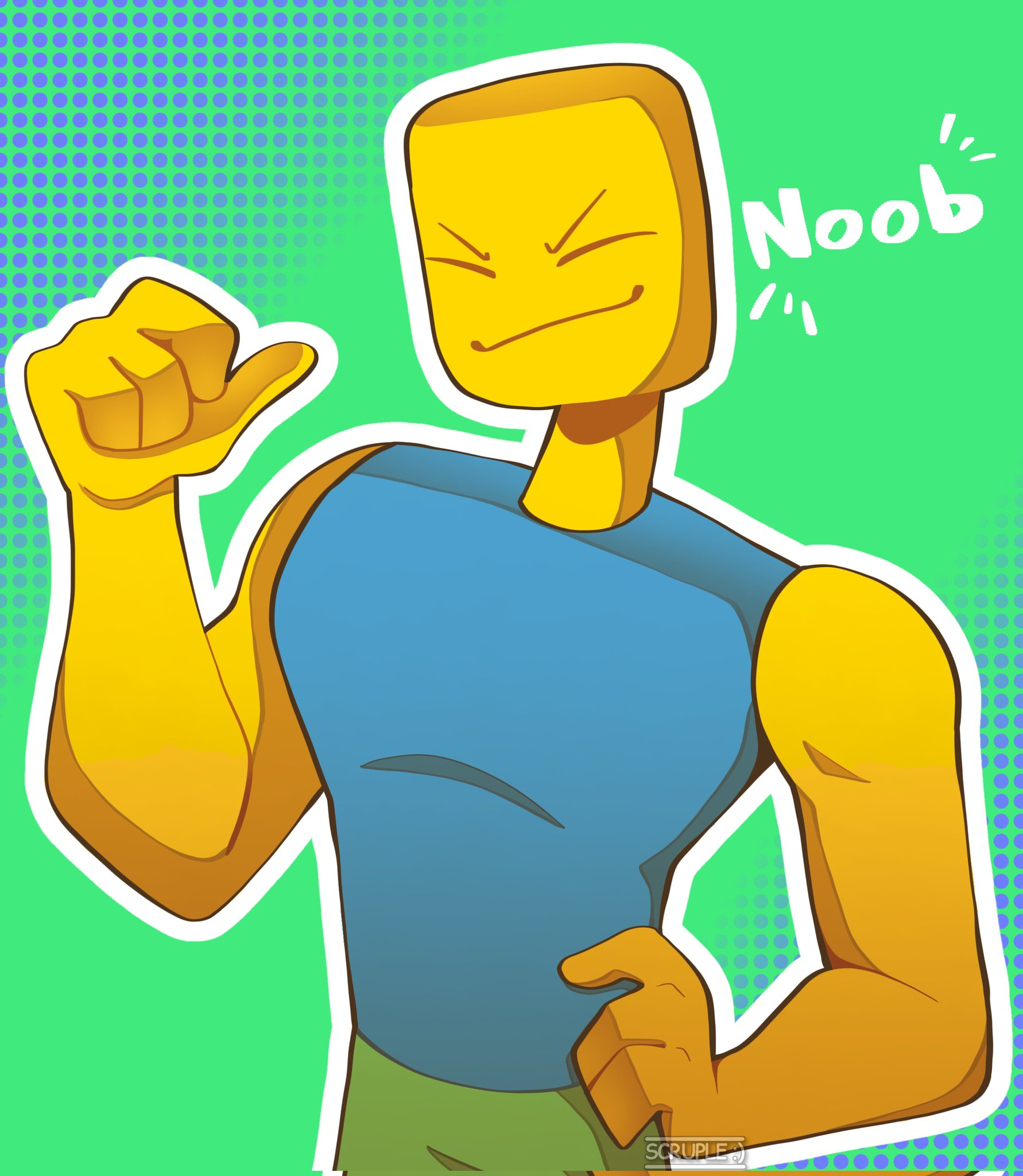 How to Draw a Roblox Noob 