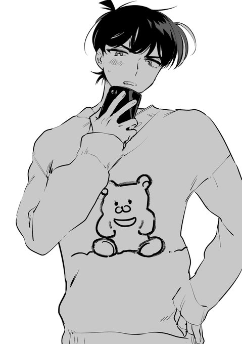 可愛いセーターのしんいちくんです… 