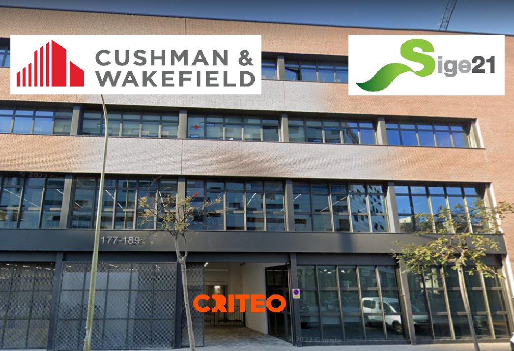 El departamento de mantenimiento de @CushWakeSPAIN tendrá la oportunidad de utilizar @Sige21_gestion para la gestión del mantenimiento integral de las oficinas de su cliente @criteo en Barcelona. #software #inmuebles #mantenimientopreventivo sige21.com/cushman-wakefi…