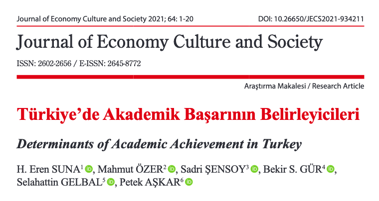 Akademik başarıya etki eden hususlar zaman zaman tartışılıyor. Öğrenci başarısıyla en güçlü ilişkiye sahip değişkenler sırasıyla: 
1- okul sosyoekonomik düzeyi, 
2- öğretmen kıdemi, 
3- okul büyüklüğü, 
4- sınıf büyüklüğü. researchgate.net/publication/35…