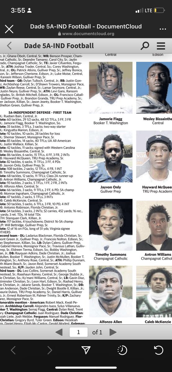 First team all dade!✅