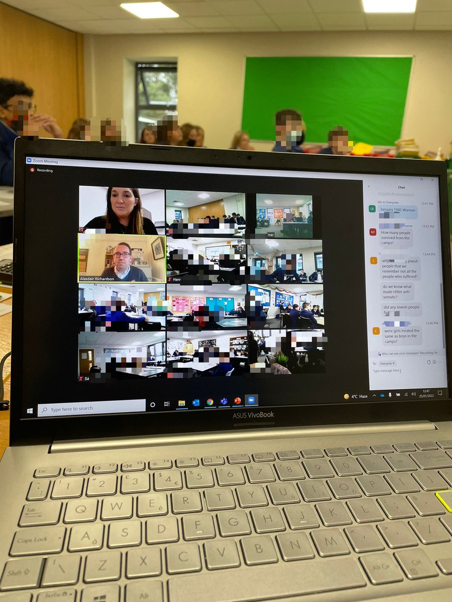 Year 9 exploring Holocaust Memorial Day today with a live Q&amp;A from Dr Alasdair Richardson. <a href="/CamsHillRE/">CamsHillRS</a> #HMD2022 #camsandproud