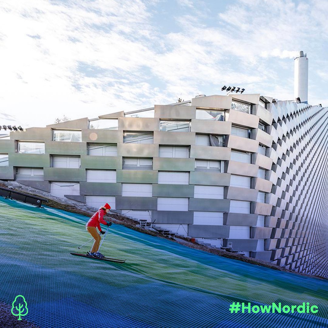 how_nordic's tweet photo. Copenhill, also known as Amager Bakke, is a building that turns waste into energy and supplies neighbourhood homes with electricity. The building was praised for addressing the role of architecture in recycling and zero carbon. #hownordic #nordic #architecture #copenhill https://t.co/KJa7NNBR9S