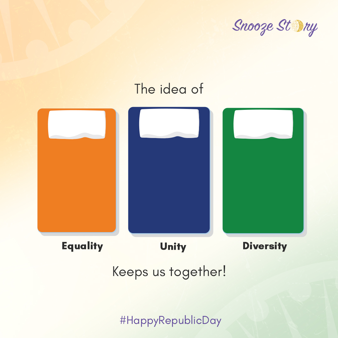 SnoozeStory's tweet photo. Equality of thought, strength in our Equity and Diversity in our heritage. Let’s salute our brave martyrs on Republic Day. Happy Republic Day!

#26january #republicday2022 #jaihind #india #Snoozestory https://t.co/BP5ca6CiJM