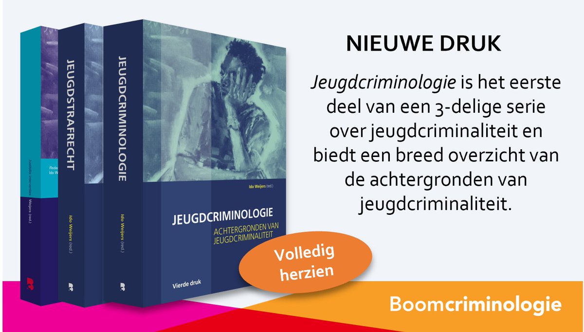 Vandaag verscheen een gloednieuwe druk van #Jeugdcriminologie. Jeugdcriminologie biedt een breed overzicht van de achtergronden van jeugdcriminaliteit en richt zich op gevorderde studenten en masterstudenten sociale wetenschappen en rechten. bit.ly/3udRcMX