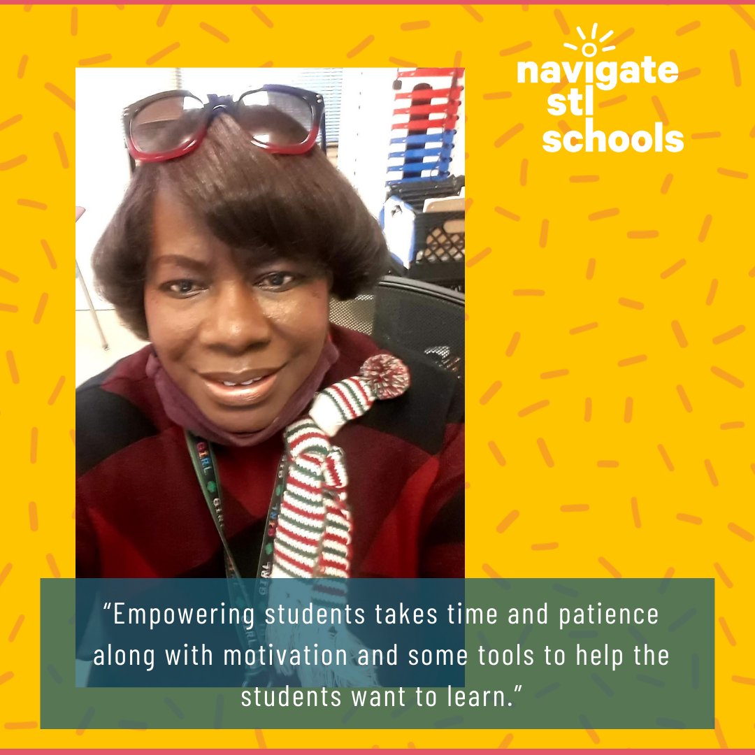 navigatestl's tweet photo. 🎉Meet our third and final Adopt a Classroom winner, @JoySouth123! Her teaching philosophy: "Empowering students takes time and patience along with motivation and some tools to help the students want to learn.” #NavigateSTLSchools https://t.co/AoJFnKvSuR