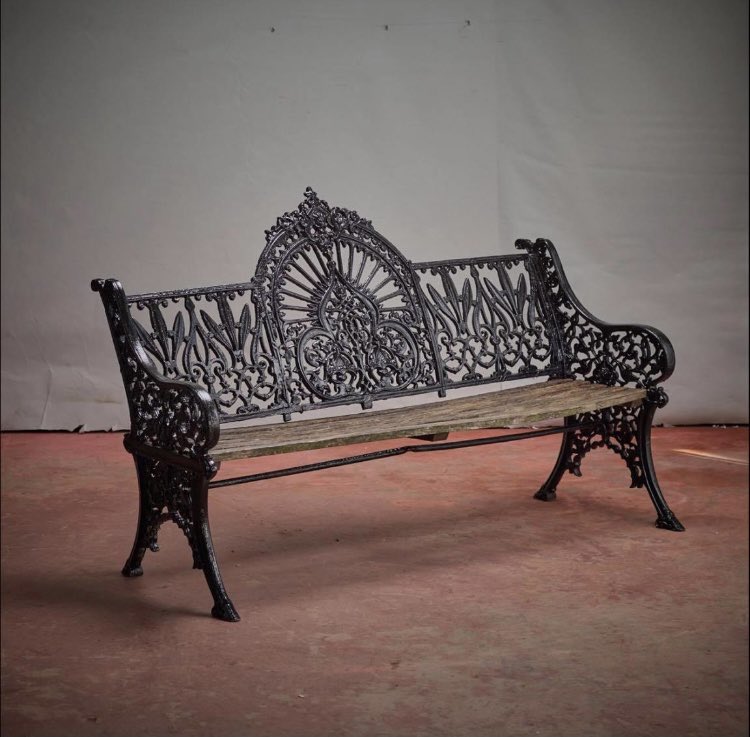 On discovering the brilliant  <a href="/arcanaobscura/">Arcana Obscura</a> I’m reminded to create a Dark, Brooding &amp; Quiet collection of cast iron salvage we’ve amassed 🌚 
#darkcastiron #blackcastiron #castironcampagna #antiquebench #antiqueurns #architecturalsalvage #urns