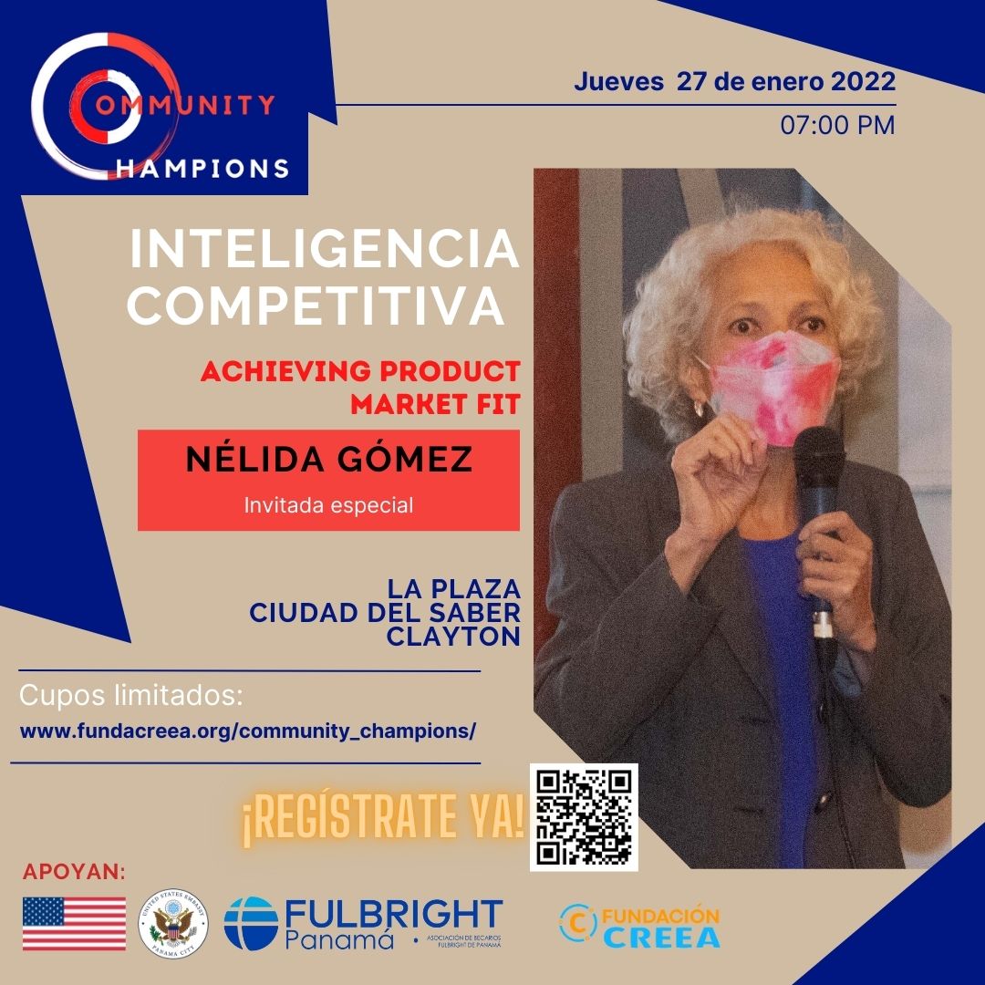 FulbrightPanama's tweet photo. Este jueves en #communitychampion #fundacioncreea @CiudaddelSaber ⌚7️⃣ P.M. https://t.co/i8TrdXKb3X