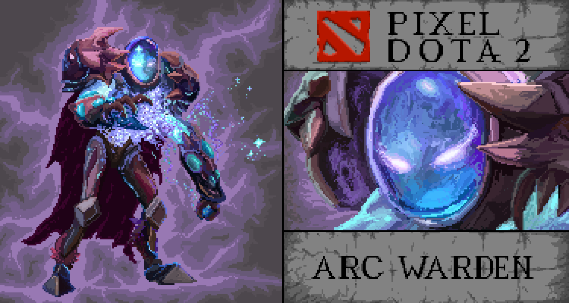 JorinDesign's tweet photo. Dota 2 hero number 6: Arc Warden. #dota #dota2 #dota2heroes #dota2fanart #pixelart #arcwarden #ArtistOnTwitter https://t.co/OkPWck8tw7