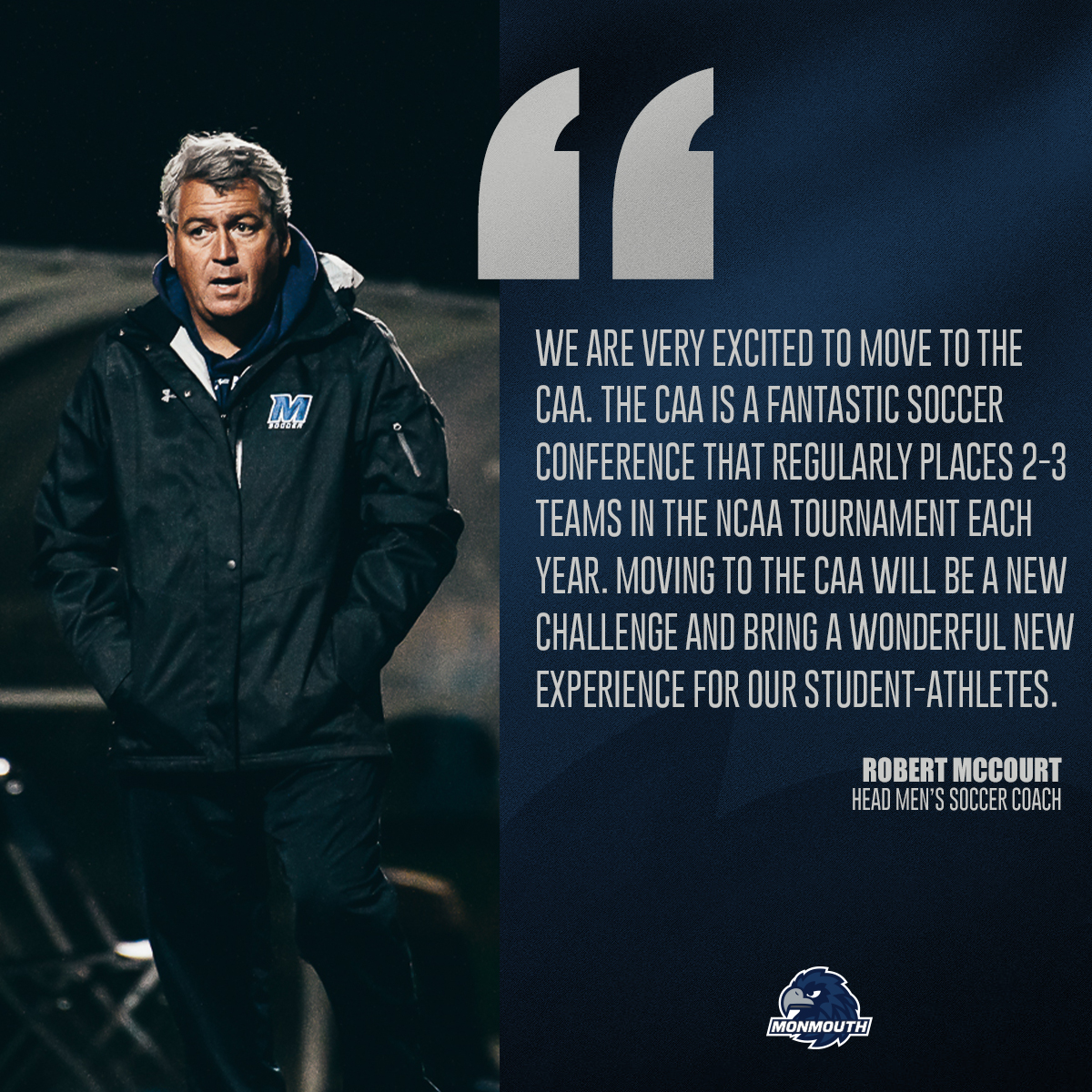 MonmouthHawks's tweet image. A new challenge for @MonmouthSoccer.

#FlyHawks