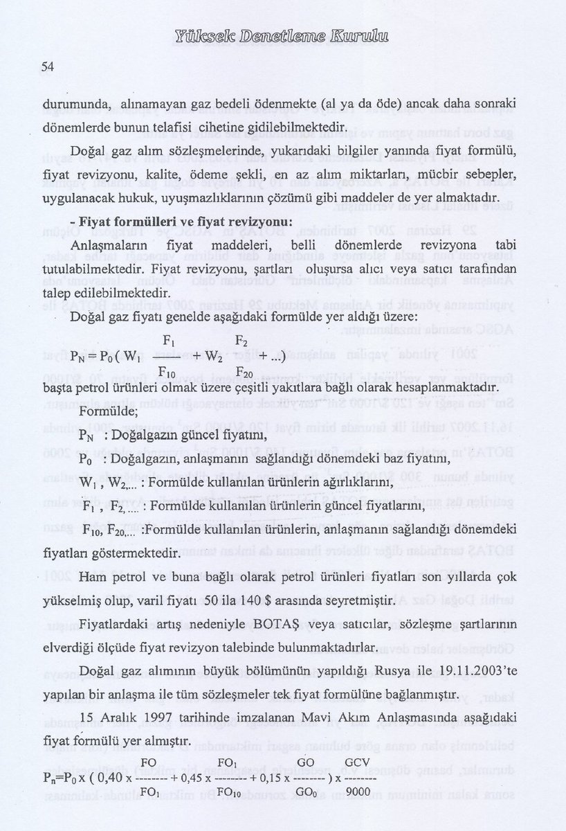 aykuterdogdu's tweet photo. 12-Dönemin Başbakanlık Yüksek Denetleme Kurulu Raporuna göre… Yapılan değişiklik sonucunda 2003 – 2007 yılları arasında alınan gaz dolayısıyla BOTAŞ’ın yani Türkiye’nin ödemesi gereken ek fatura yani zarar 526 Milyon Dolar… İşte Raporun ilgili sayfaları… https://t.co/jy3rajcuYA