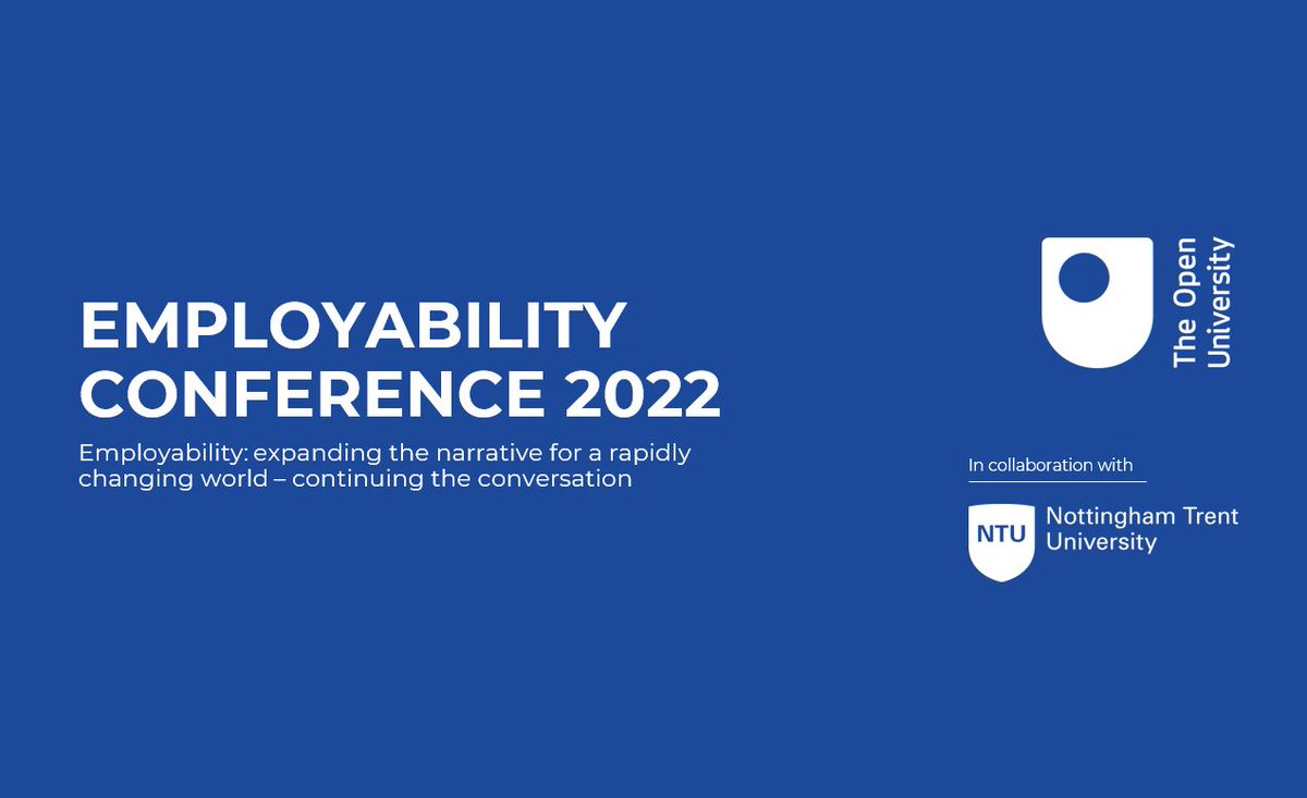Registration is now open for the Open University’s Employability Conference 2022 taking place on 22 March – click below to book your FREE place
bit.ly/3zWuNVe 

#OUemployconf2022 <a href="/DougFCole/">Dr Doug Cole</a> <a href="/mickgvm/">Mick McCormick</a>