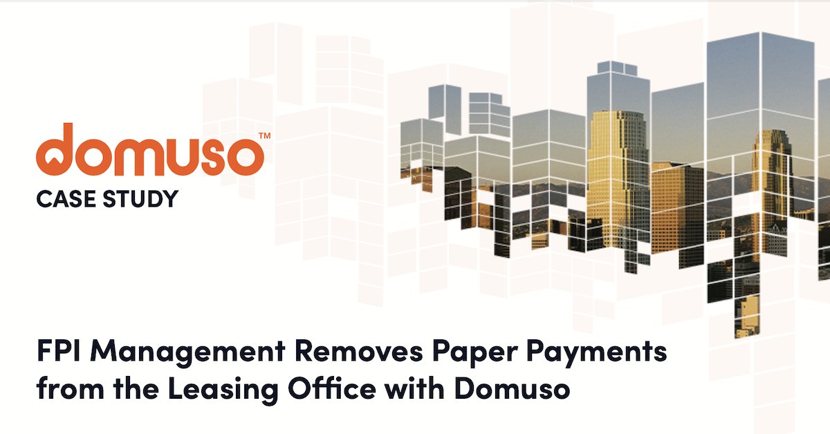 DomusoINC's tweet photo. Domuso helped FPI management remove paper payments from its leasing offices and improve resident adoption of digital payments. See how: https://t.co/xKDOvKYWKS
#GoDomuso #GoPaperless #casestudy #multifamily #propertymanagement #rentpayments #onlinepayments https://t.co/iJZhr4uyWY