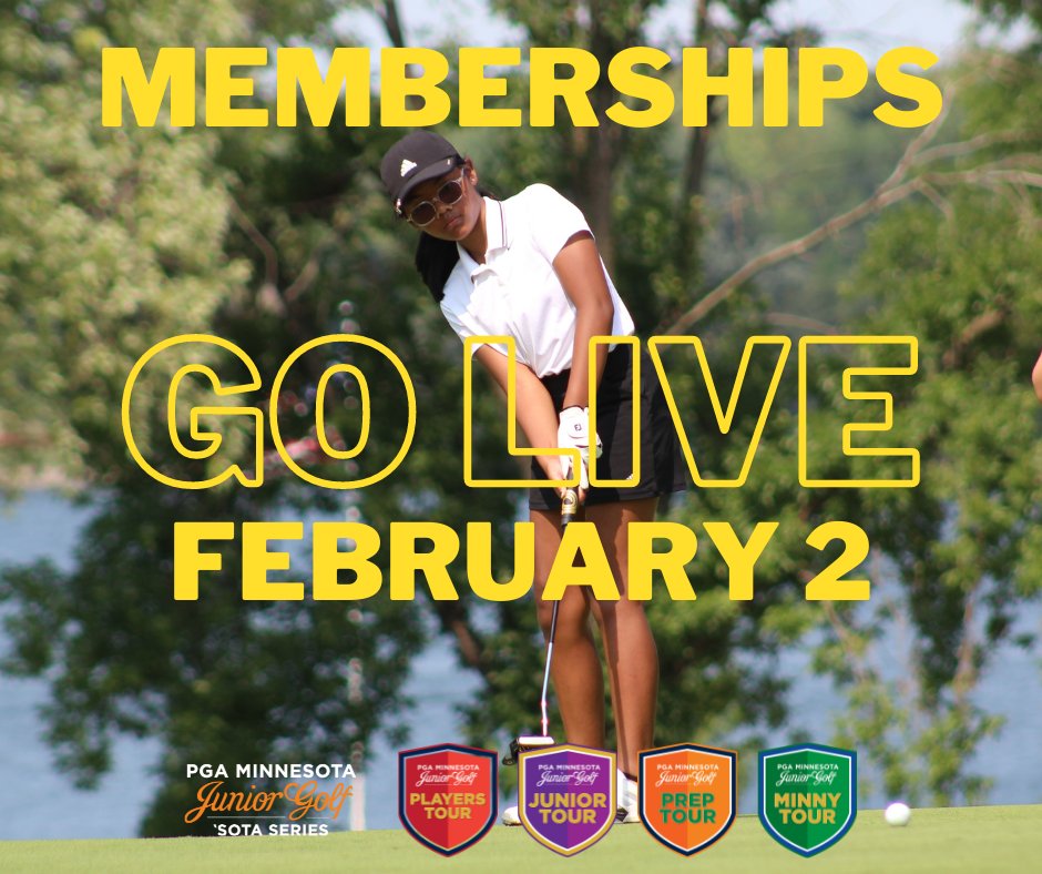 MNPGAJuniorGolf's tweet photo. 2022 Minnesota PGA Junior Golf Memberships will go live on Wednesday, February 2! Look here for more information: https://t.co/WxPlzlzuOn https://t.co/sjcTdpRX2e