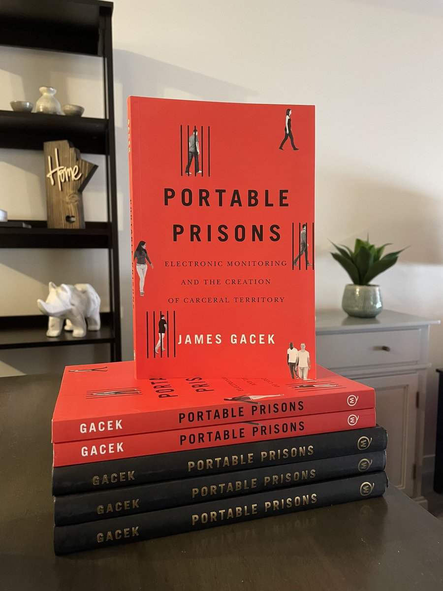 JamesGacek's tweet photo. Excited to receive contributor copies of my first solo-authored book, Portable Prisons! Beyond excited to work with @McGillQueensUP and see this out now! What started as a PhD thought in 2016 has transformed into this book and I’m immensely proud of this achievement 🎉🍾 https://t.co/ATTJK0gEQT