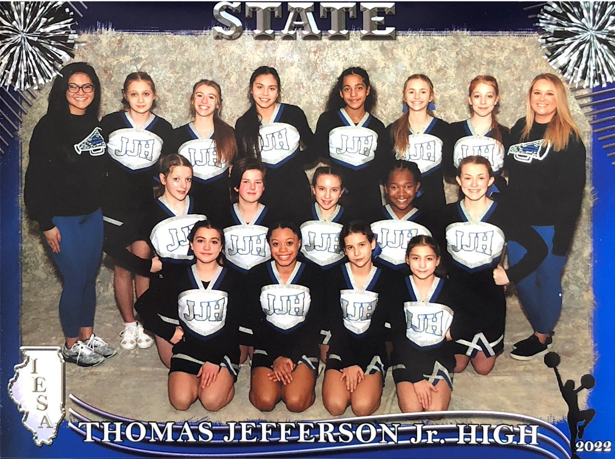 BIG CONGRATS to the @JeffersonJH68 varsity cheerleaders who earned 8th place at IESA State Competition this weekend in Peoria! We are so proud of them! GO WOLVERINES!
