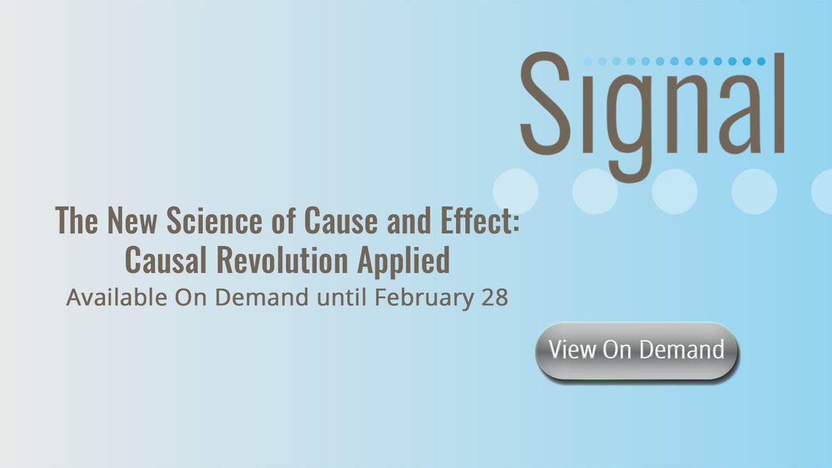 ISPORorg's tweet image. Thank you to all who attended today’s Signal Series episode on the science of cause &amp;amp; effect. The session will be available on demand until February 28. If you found this session valuable, view the growing list of ISPOR events &amp;amp; join us. #ISPORSignal  ow.ly/aQOH50HCKey