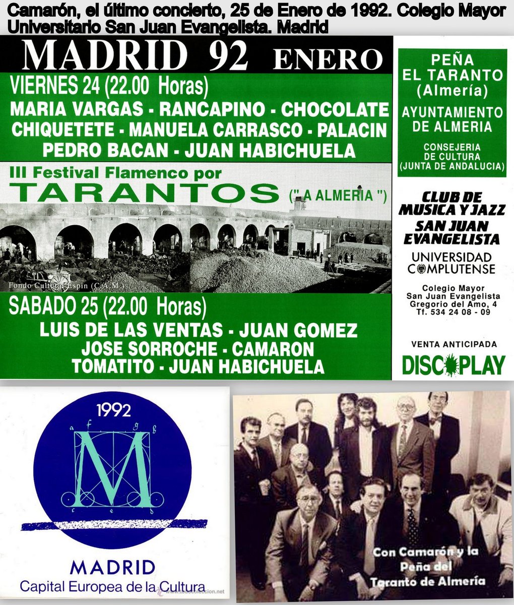 AlexEpiR's tweet photo. Hoy 25 de Enero se cumplen 30 años del último concierto de Camarón en el Colegio Mayor San Juan Evangelista de Madrid, y continúa su leyenda con un nuevo comic esta semana. Eterno, universal e infinito. #ElJohnny https://t.co/s9hfCBWdmZ