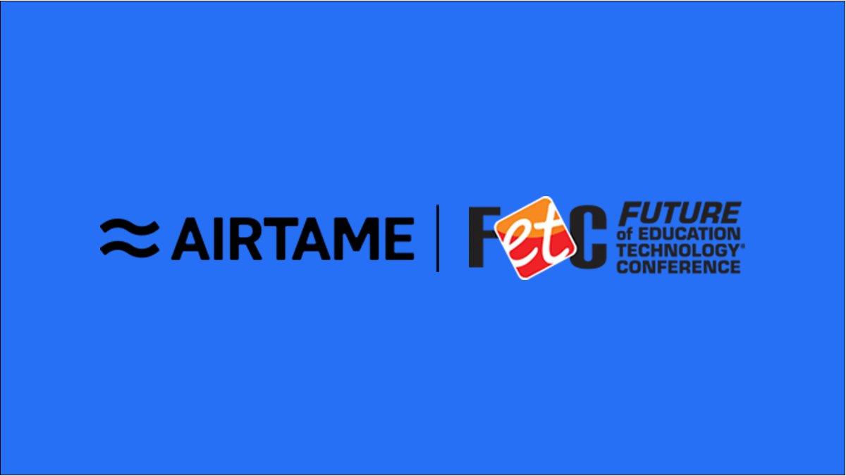 airtame's tweet photo. We're excited to be attending @fetc this week! Come visit us at booth #4140 and see how Airtame can simplify classroom management and make learning more interactive. #fetc https://t.co/ZscH5F5TEu