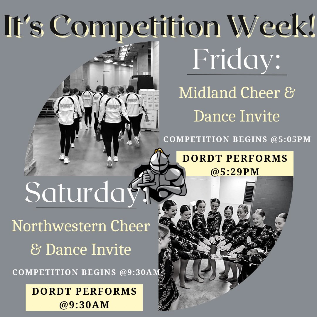 It’s competition week and we cannot be more excited!! We are starting off strong with two comps in one week! Bring on competition season!!💛🖤 #godefenders #dordtdance