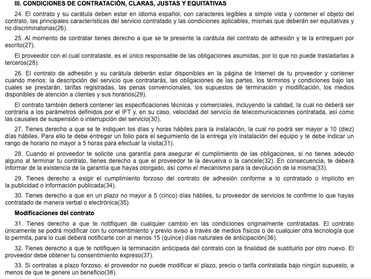alcco_mx's tweet photo. Publica el @DOF_SEGOB de este 25/01/2022, el Acuerdo mediante el cual la #PROFECO y el #IFT , determinan los derechos mínimos que deben incluirse en la carta a que hace referencia el artículo 191 de la Ley Federal de Telecomunicaciones y Radiodifusión.
https://t.co/jyBeEsatum https://t.co/teFnJsXHWC