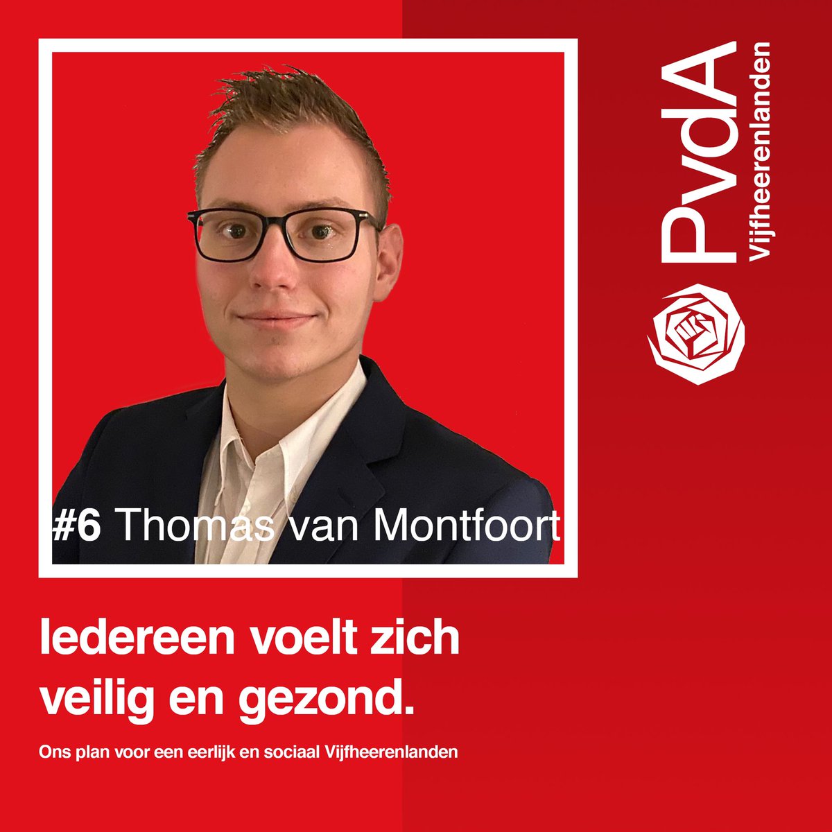 PvdAVhl's tweet photo. Als jongere binnen Vijfheerenlanden weet onze #6: Thomas van Montfoort als geen ander hoe belangrijk het is dat er voldoende betaalbare ‘’starters’’woningen zijn. De gemeente moet aantrekkelijk zijn voor eigen inwoners: goede voorzieningen, ruimte voor sport, kunst en cultuur. https://t.co/57C5SeJPlR