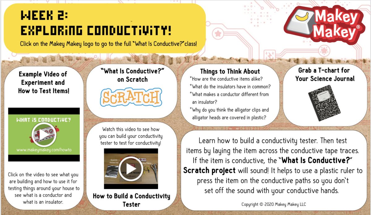 Teachers, did you know we have embeddable Google slides to help you get started teaching #MakeyMakey and conductivity to your classes? 

 bit.ly/MakeyMakeyTeac…

#STEM #Education #Homeschool #4thGradeProjects #HomeschoolPods