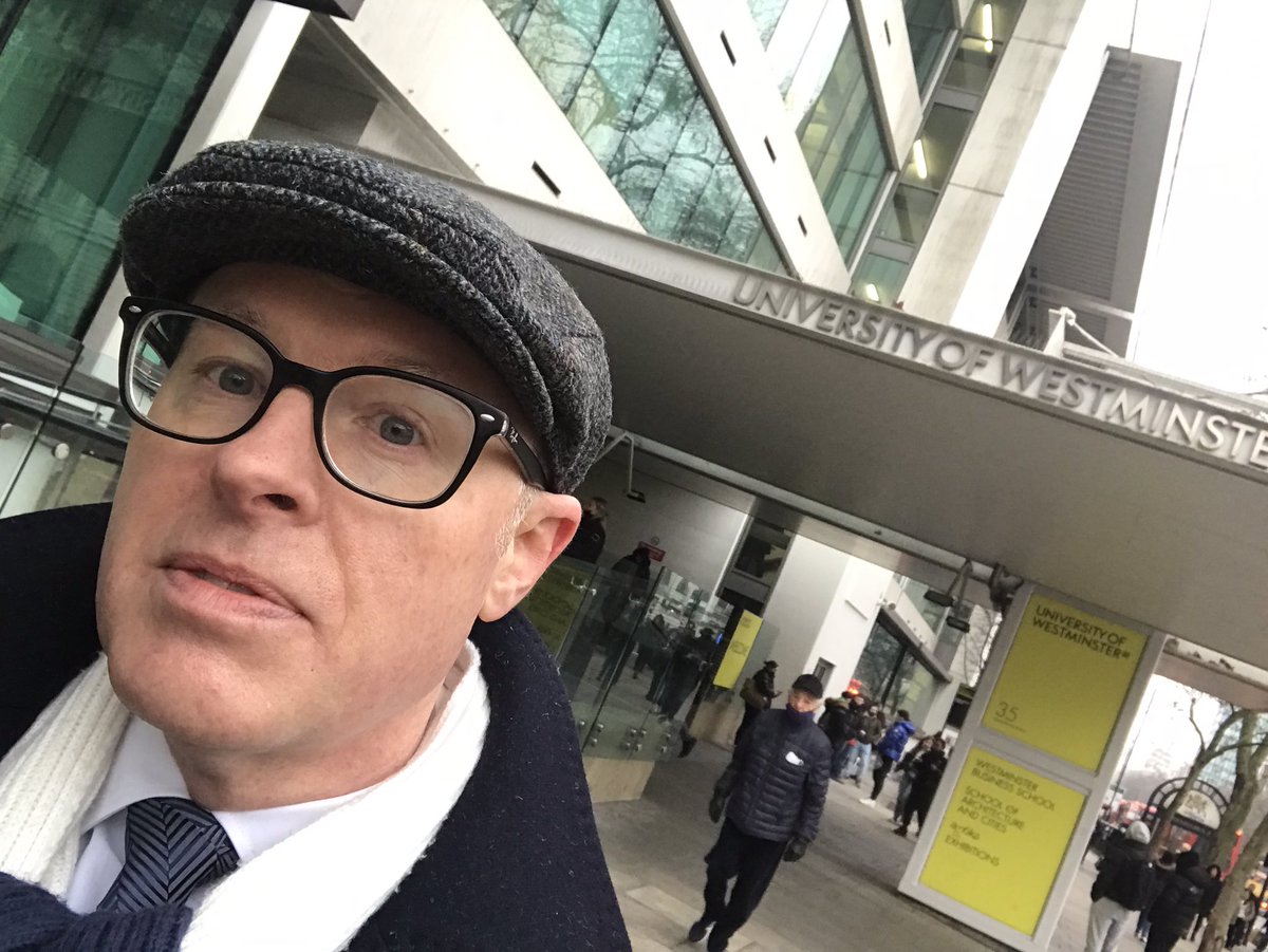Jimcoleman33's tweet photo. First day in almost two years in front of a class @UniWestminster for @UoWDesCit #EconomicsofCities. Looking forward to a packed programme of on-campus sessions and visits to #Manchester and #RoyalDocks, #EastLondon https://t.co/qkE8GQsPEI
