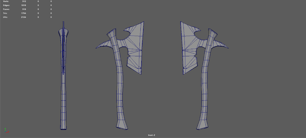 AM_Bireley's tweet photo. Started this piece via live stream ( https://t.co/CCCEMl72uP ) based off of Rob Bowyer's  - @massiveface  beautiful "Empathy is Not Weakness Axe"
#workinprogress #wips #3dart #artshare #Props #Environmentartist #PropArtist #Blockout #Artstream #concept #3D #Autodesk #Maya https://t.co/rRGS9il8nv