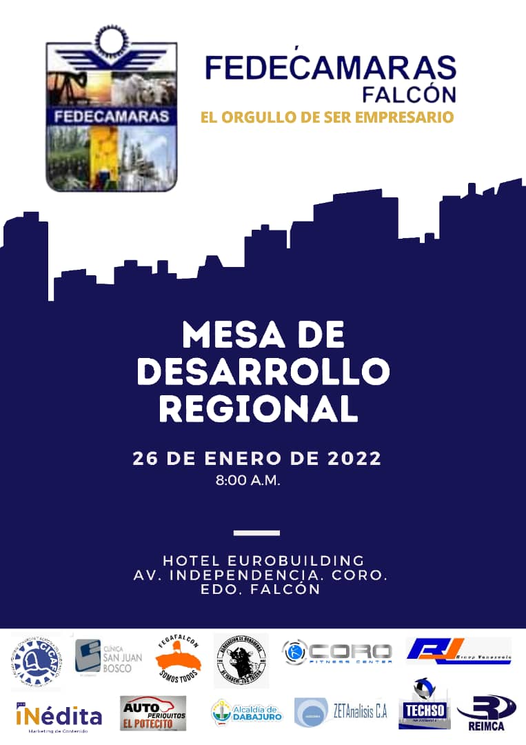CONSETURISMO's tweet photo. Este miércoles #26Enero, Leudo González, pdte de #Conseturismo, estará presente en las mesas de desarrollo regional del estado Falcón, organizado por @fedecamaras y @Fedecamarasfal junto a @adancelism @felipecontodo @consecomercio @Conindustria y el sector productivo de la región https://t.co/pOoC0zcvtP