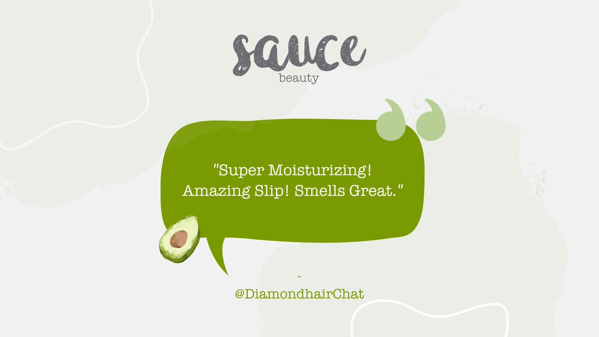 SauceHaircare's tweet photo. Your hair will thank you for our whipped, rich Guacamole Whip; infused with the power of avocado, Jarrah honey, argan oil, and monoi oil. 🥑🍯
.
Check out what our friend @DiamondhairChat has to say about it! 😍
.
https://t.co/9kxWsGUg2g
.
#TestimonialTuesday #CustomerReview https://t.co/e4rajo3B69