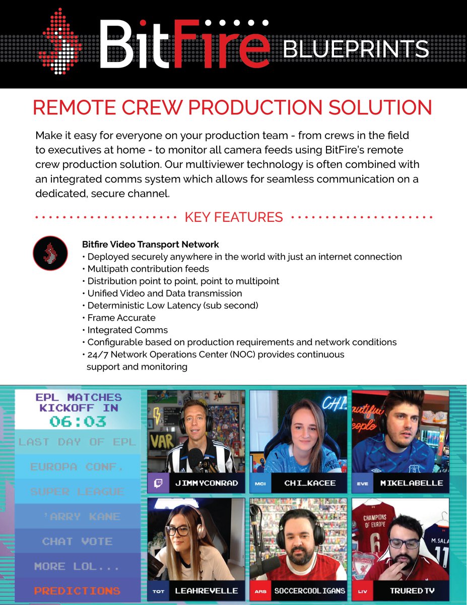 BitfireTV's tweet photo. From crews in the field to executives at home, you can monitor all #camerafeeds using #BitFire’s #remote crew #production solution. #Multiviewer technology is combined w/an integrated comms system for seamless communication on a dedicated, secure channel.
https://t.co/xMgiEGqtqd https://t.co/2Y83ZV8ZRM