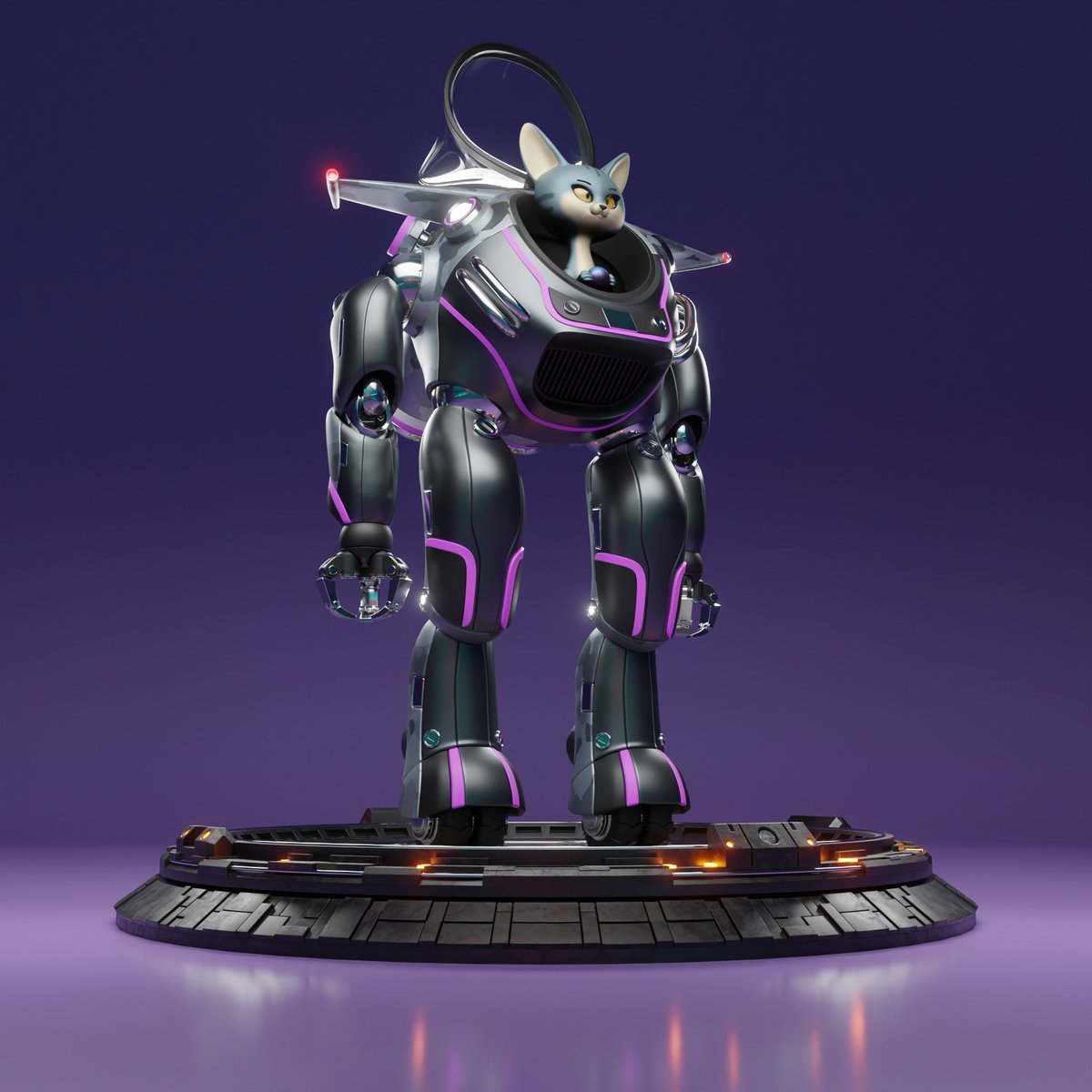 KipelovaYanina's tweet photo. Kitty who’s not cute and fuzzy, but a protector of the Earth. He flies on a robot around the planet and tries to save what’s left of the environment after mankind has died. These kittyes are the only way to save the planet @ailoverse https://t.co/Pd8DHTyhDy
