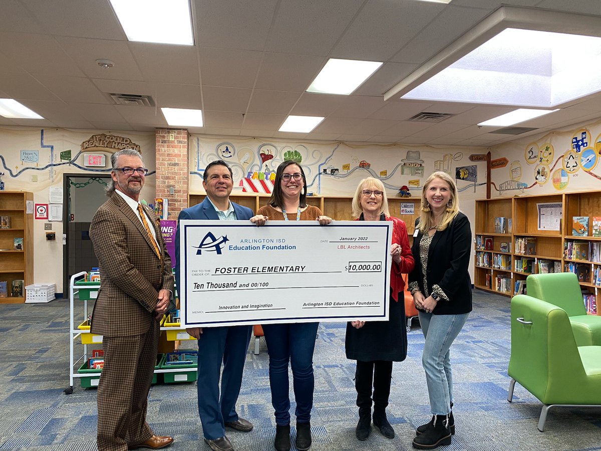 LBL Architects (@lblarch) on Twitter photo It is an incredible privilege to be able to continually give back to our community as part of the <a href="/AISD_Foundation/">AISD Ed. Foundation</a> and particularly on a school site we originally designed! This grant to Foster Elementary will fund a new program for creativity and real world skills. It is an incredible privilege to be able to continually give back to our community as part of the <a href="/AISD_Foundation/">AISD Ed. Foundation</a> and particularly on a school site we originally designed! This grant to Foster Elementary will fund a new program for creativity and real world skills.