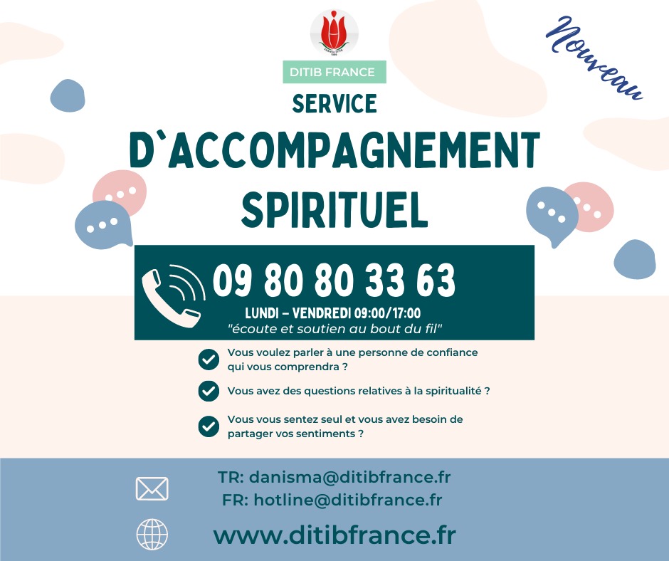DitibStrasbourg's tweet photo. Manevi Danışma Hizmeti
Service D’Accompagnement Spirituel https://t.co/0uOPNhJsSt