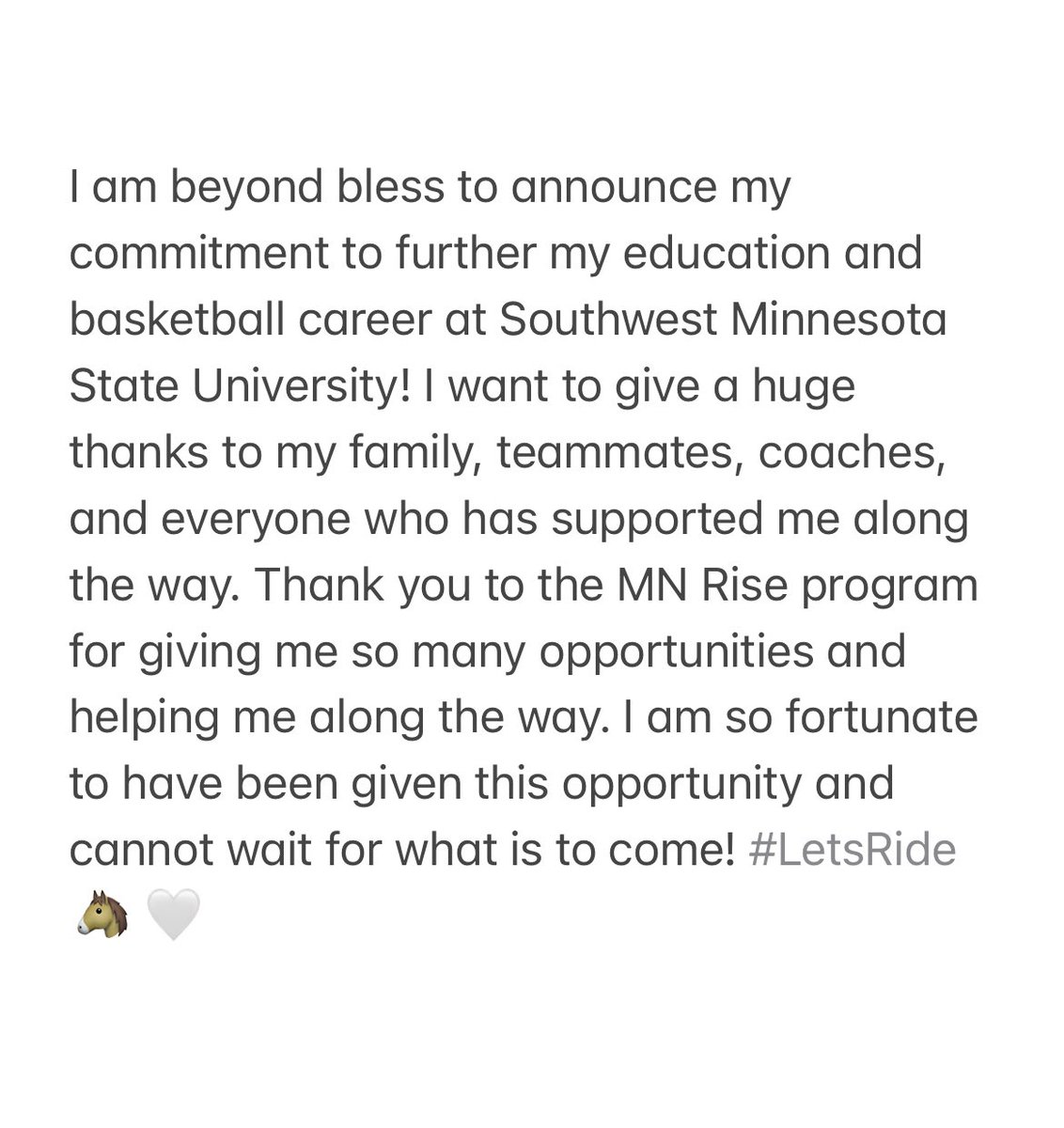 Next Chapter… #LetsRide <a href="/SMSUWomensHoops/">SMSU Women's Basketball</a> @MNRiseGirlsAAU <a href="/GFWgirlsbasket1/">GFWgirlsbasketball</a>