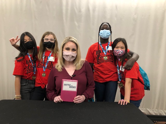 JLMarie86's tweet photo. 64 books btwn the 4 of them!Amazing group of ladies! Read their lists so quickly,read each other's lists to be better prepared for the competition! Their resilience was strong after a few set backs due to catching covid. 2022 Battle of The Books district champions! @BosticMagnet https://t.co/qPa43ZjkW3
