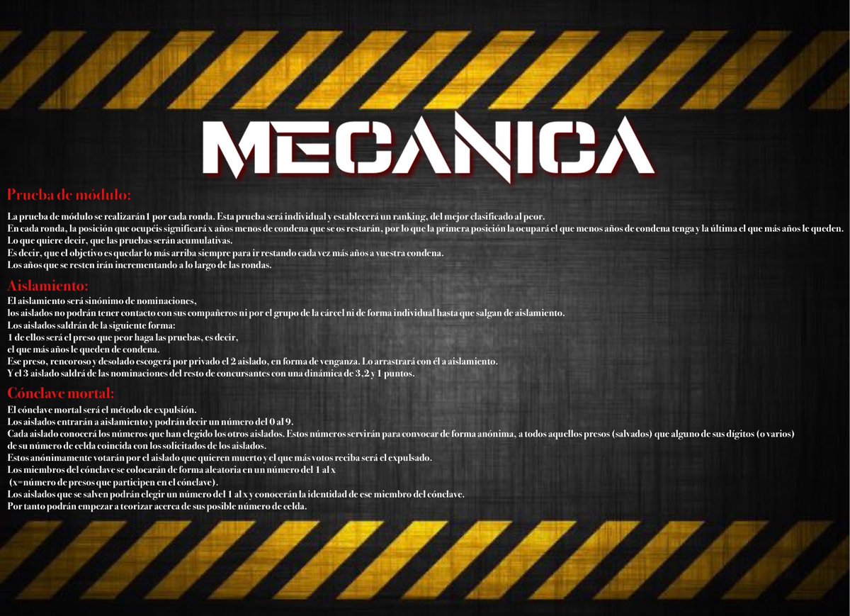 Prisonersvirt's tweet photo. La mecánica completa y su explicación detallada YA está disponible! Por favor concursantes, leerla tranquilamente y cualquier duda me la comentáis! Esto arranca! 👏🏻⛓🔗. https://t.co/Tl4vg4Q7nH