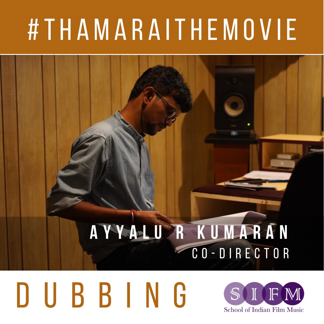 S_I_F_M's tweet photo. Learn while working and work while learning - applying varies recording techniques to recreate a variety of scenarios for the human voice! #thamaraithemovie #audiorecording  #dubbing #filmpost #sifm https://t.co/xu9AJzRM8z