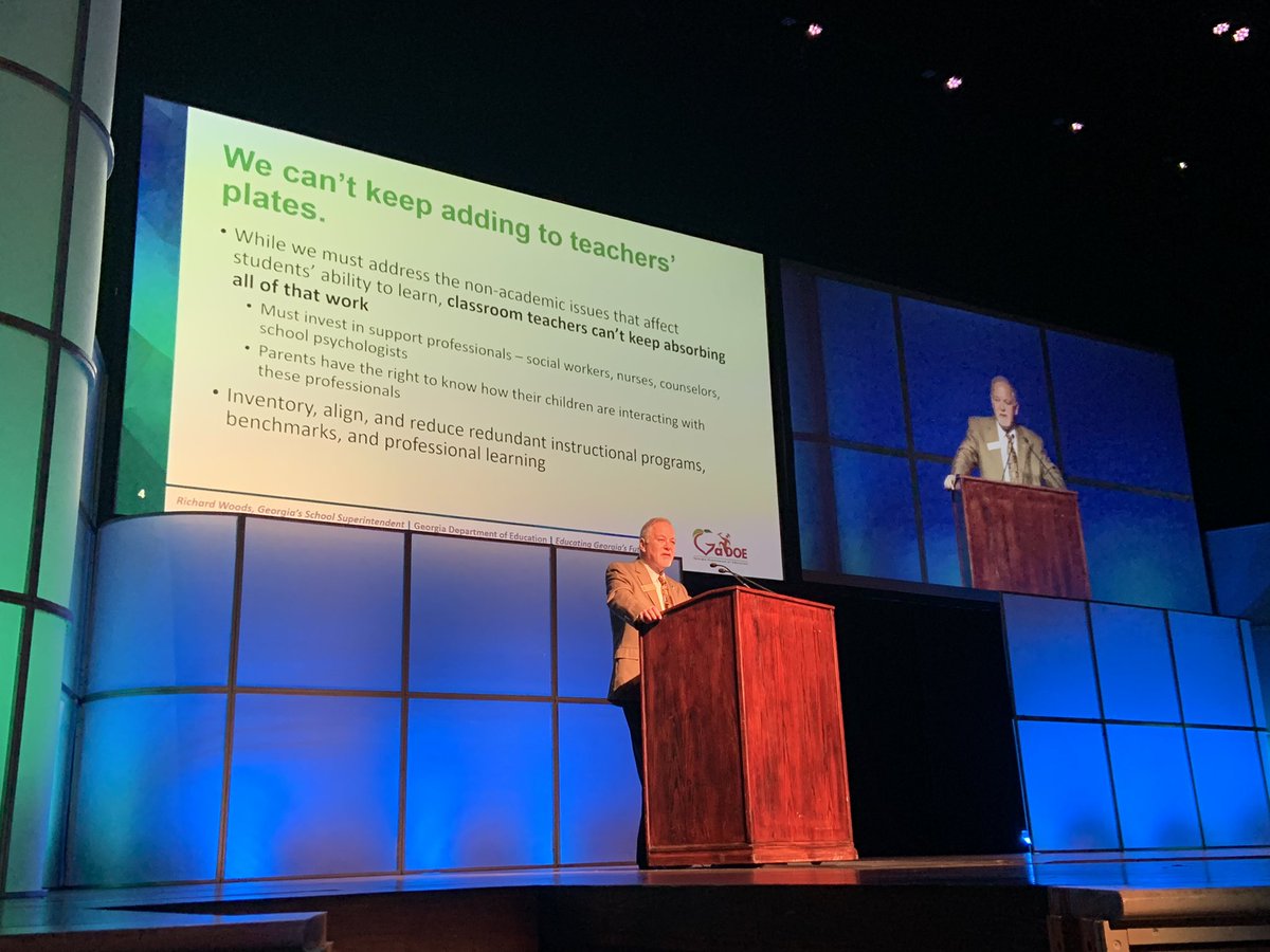 Georgia Department of Education (@georgiadeptofed) on Twitter photo .<a href="/SuptWoods/">Richard Woods</a> speaking to school & district administrators at #WinterGAEL2022 โ โWe cannot keep adding to teachersโ plates.โ .<a href="/SuptWoods/">Richard Woods</a> speaking to school & district administrators at #WinterGAEL2022 โ โWe cannot keep adding to teachersโ plates.โ