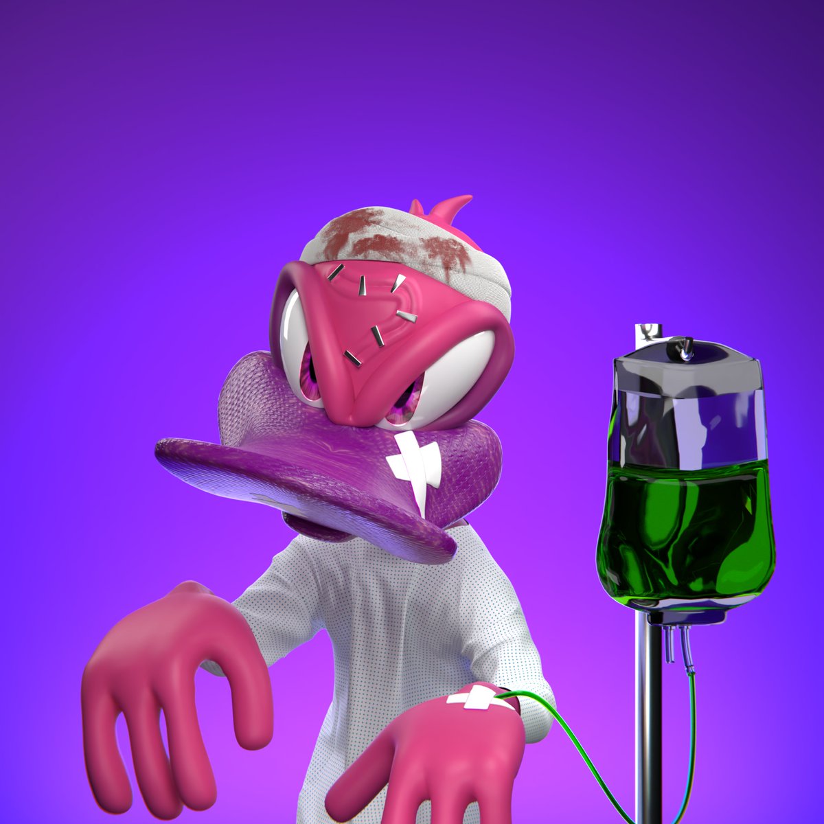 Sneak Peak As Promised: Patient 0 🧪

Giving Away 5 WL Spots on this tweet

- Drop some fan art 🎨 
- ❤️ + RT
- Follow <a href="/GooniezNFT/">crypt0</a>